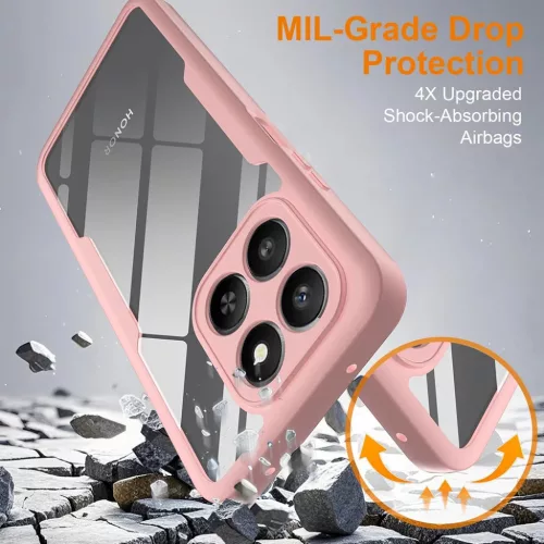 Honor 400 Smart / X7d 4G Techsuit - ColorVerse 360 Series + Képernyővédő - Pink tok