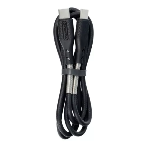 Forcell F-Energy USB-C - USB-C kábel, QC4.0/PD 5 A, 240 W, 1 m, karbon/fekete (CB-05C) flexibilis nyakkal