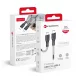 Forcell F-Energy USB-C – USB-C kábel, QC4.0 PD, 5A / 100W, 1m, fekete (CB-04C) rugalmas nyakkal