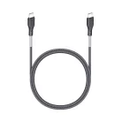 Forcell F-Energy USB-C – USB-C kábel, QC4.0 PD, 5A / 100W, 1m, fekete (CB-04C) rugalmas nyakkal