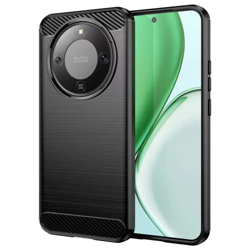 Honor Magic8 Lite Fekete Techsuit Carbon Silicone tok