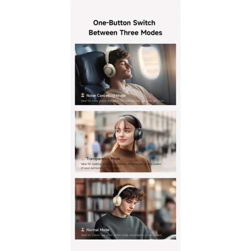 Mcdodo - T03 Series (HP-5821) On-Ear vezeték nélküli fejhallgató, Bluetooth V5.4, 500mAh, ANC technológia - Bézs