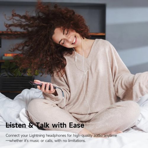 Audio Adapter (CA-4870) - Lightning to Type-C, 2A, 24W, 480Mbps, OTG, Gyors töltés támogatása, Hívásfunkció, 0.1m - Szürke Mcdodo