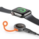Apple Watch Fekete Mcdodo - Vezeték nélküli töltő (CH-6840), Kettős bemenet, 2.5W, Elvesztés elleni szilikon pánt