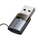 OTG Adapter Mcdodo (OT-7580) - Type-C to USB3.0, Alumínium Ötvözet, Töltés és Adatszinkronizálás, Jelzőfénnyel, Nyakpánttal - Fekete
