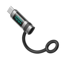   Adapter Mcdodo OT-2620 - Szilikon akasztóval, alumíniumötvözet, USB-C - USB-C, 240W, hordozható kialakítás - Fekete