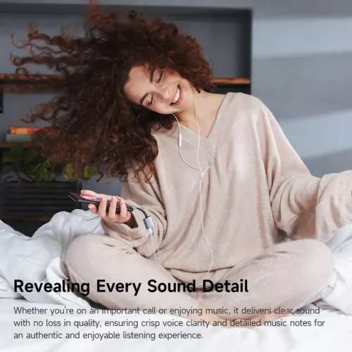Mcdodo - Audio Adapter - USB-C to USB-C & DC 3.5mm, PD60W, Prémium Hangminőség, Alumínium Ötvözet/Nylon, 0.1m - Szürke DAC