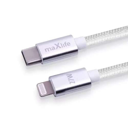USB-C - Lightning Maxlife MXUC-12 kábel 2,0 m 27W fehér