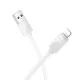 Lightning USB kábel Hoco 2,4A 1 m fehér