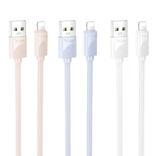 Lightning USB kábel Hoco 2,4A 1 m fehér