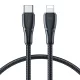Joyroom S-CL020A11 Lightning - USB-C kábel 20W 480Mb/s 0.25m - fekete