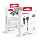 USB-C Lightning kábel Forcell F-Energy PD 3A 27W Carbon 1 m CB-01C fekete