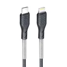 USB-C Lightning kábel Forcell F-Energy PD 3A 27W Carbon 1 m CB-01C fekete