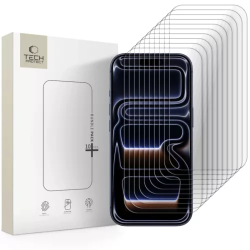 iPhone 16/17/17 Pro Tech-Protect Bundle 10-pack átlátszó üvegfólia