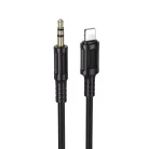 Borofone kábel AUX BL25 Nice - Lightning 3,5 mm jack - 1 méter fekete