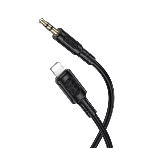 Borofone kábel AUX BL25 Nice - Lightning 3,5 mm jack - 1 méter fekete