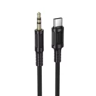 Borofone AUX Kábel BL25B Nice – Type-C to jack 3,5mm – 1 méter fekete
