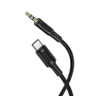 Borofone AUX Kábel BL25B Nice – Type-C to jack 3,5mm – 1 méter fekete