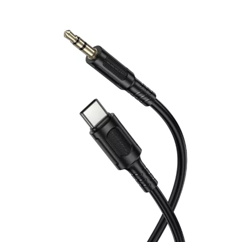 Borofone AUX Kábel BL25B Nice – Type-C to jack 3,5mm – 1 méter fekete