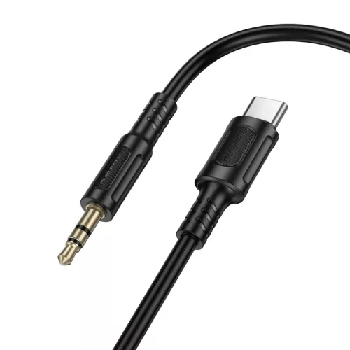 Borofone AUX Kábel BL25B Nice – Type-C to jack 3,5mm – 1 méter fekete