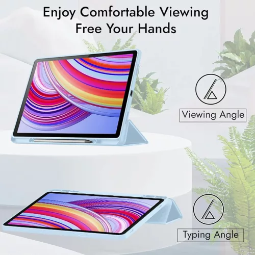 Xiaomi Redmi Pad 2 Pro Szürke Techsuit - Flex Trifold (Ceruzatartóval) tok