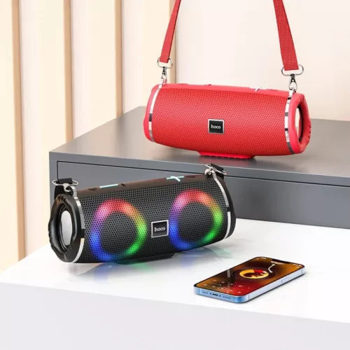 Bluetooth Hangszóró Hoco HC12, 10W, RGB, Vízálló, Fekete