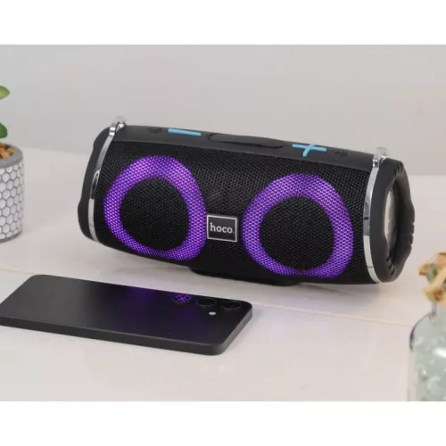 Bluetooth Hangszóró Hoco HC12, 10W, RGB, Vízálló, Fekete