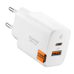   Fehér Spigen Essential EE202EU 2-portos hálózati töltő 20W