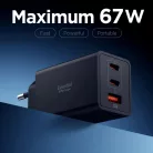 Spigen Essential EE673EU 3-portos hálózati töltő 67W Fekete