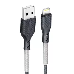   Forcell F-Energy 2,4A 12W Lightning USB kábel Carbon 1 m CB-01A fekete