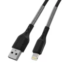 Forcell F-Energy 2,4A 12W Lightning USB kábel Carbon 1 m CB-01A fekete