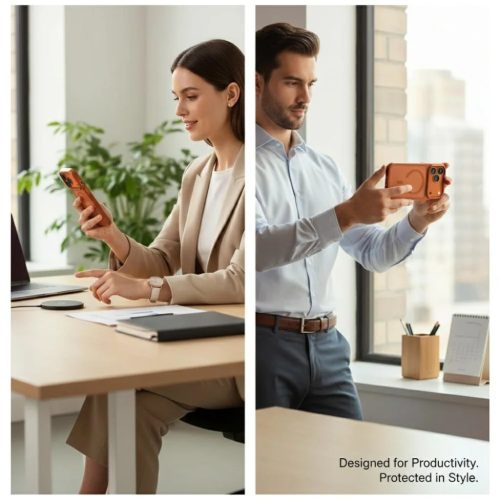 iPhone 17 Pro Max UNIQ Veren tok Magclick Charging narancssárga