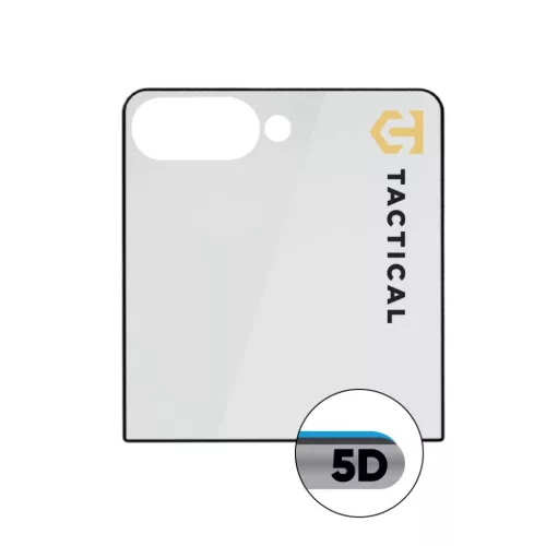 Samsung Galaxy Z Flip 7 fekete Tactical Glass Shield 5D (Külső) üvegfólia