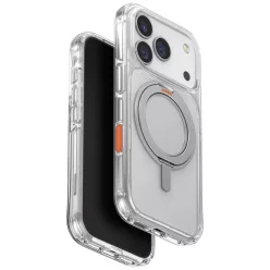   iPhone 17 Pro UNIQ Swivix 360 fokban forgatható kitámasztós átlátszó tok