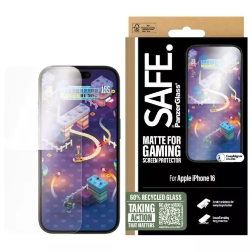 iPhone 16 6.1" Gaming Képernyővédő Ultra-Széles Illeszkedés üvegfólia SAFE by PanzerGlass SAFE95886