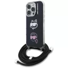 Karl Lagerfeld IML Crossbody K&CH Heads tok iPhone 16 Pro Fekete