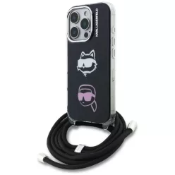   Karl Lagerfeld IML Crossbody K&CH Heads tok iPhone 16 Pro Fekete