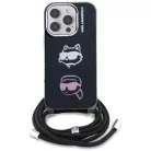 Karl Lagerfeld IML Crossbody K&CH Heads tok iPhone 16 Pro Fekete