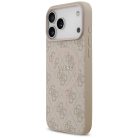 iPhone 17 Pro Max rózsaszín Guess PU Bőr 4G Színes Gyűrűs MagSafe tok