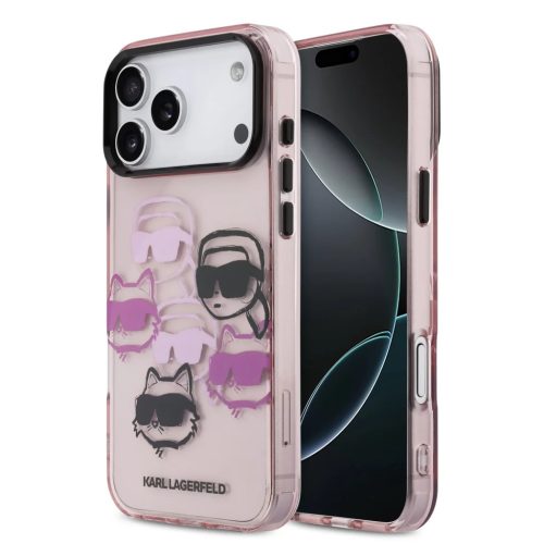 iPhone 17 Pro Max Pink Karl Lagerfeld IML Multi K&CH Heads tok