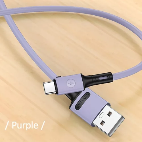 USAMS U52 2A Gyors Töltés Kábel 1m lila SJ436USB04 (US-SJ436)