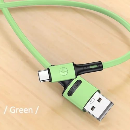 USAMS U52 USB-C 2A Gyors Töltő Kábel 1m zöld SJ436USB02 (US-SJ436)