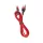 USAMS Fonott U26 USB-C kábel 1m (1db a készletben) 3A gyors töltés piros SJ313TC02 (US-SJ313)