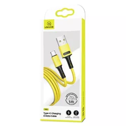   USAMS U52 USB-C 2A Gyors Töltő Kábel 1m sárga SJ436USB03 (US-SJ436)
