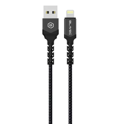 Blavec Raptor fonott kábel - USB Lightning - 2,4A 0,5 méter (CRA-UL24BG05) fekete-szürke