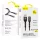 Blavec Cable Raptor fonott - USB to Lightning - 1,5A 2 méter (CRA-UL15BG20) fekete-szürke
