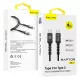 Blavec Cable Raptor fonott - Type C to Type C - PD 60W 3A 2 méter (CRA-CC3BG20) fekete-szürke