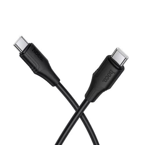 USB-C to USB-C Kábel Hoco X124, 60W, 3A, 1m, Fekete