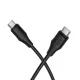 USB-C to USB-C Kábel Hoco X124, 60W, 3A, 1m, Fekete