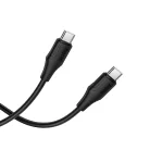 USB-C to USB-C Kábel Hoco X124, 60W, 3A, 1m, Fekete